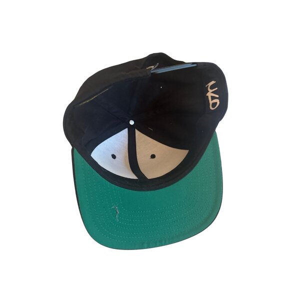 Skyline Wood Patch Black Snapback Hat With Wood Accent MKO adjustable - Picture 5 of 7